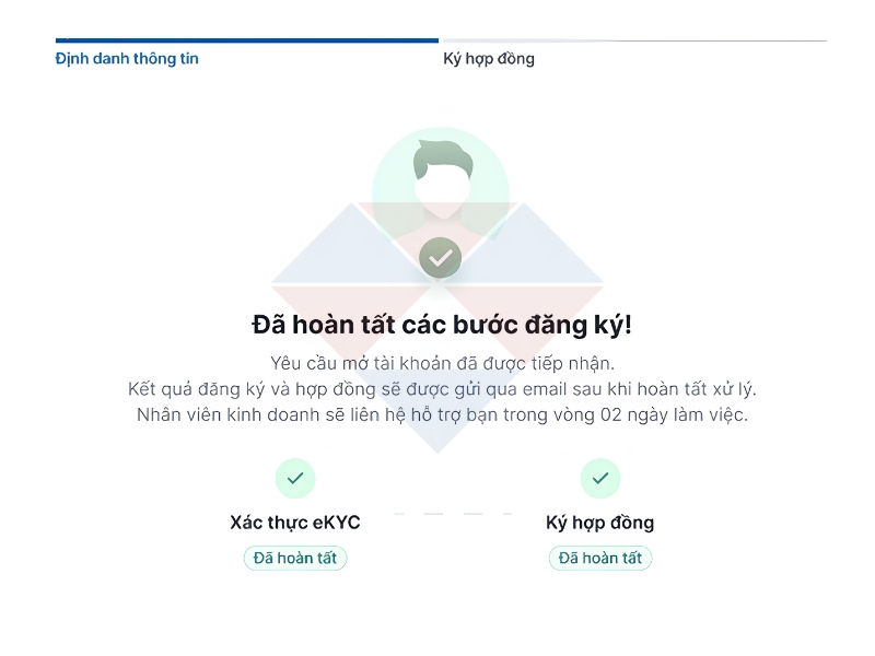 Hoàn thành thủ tục đăng ký 